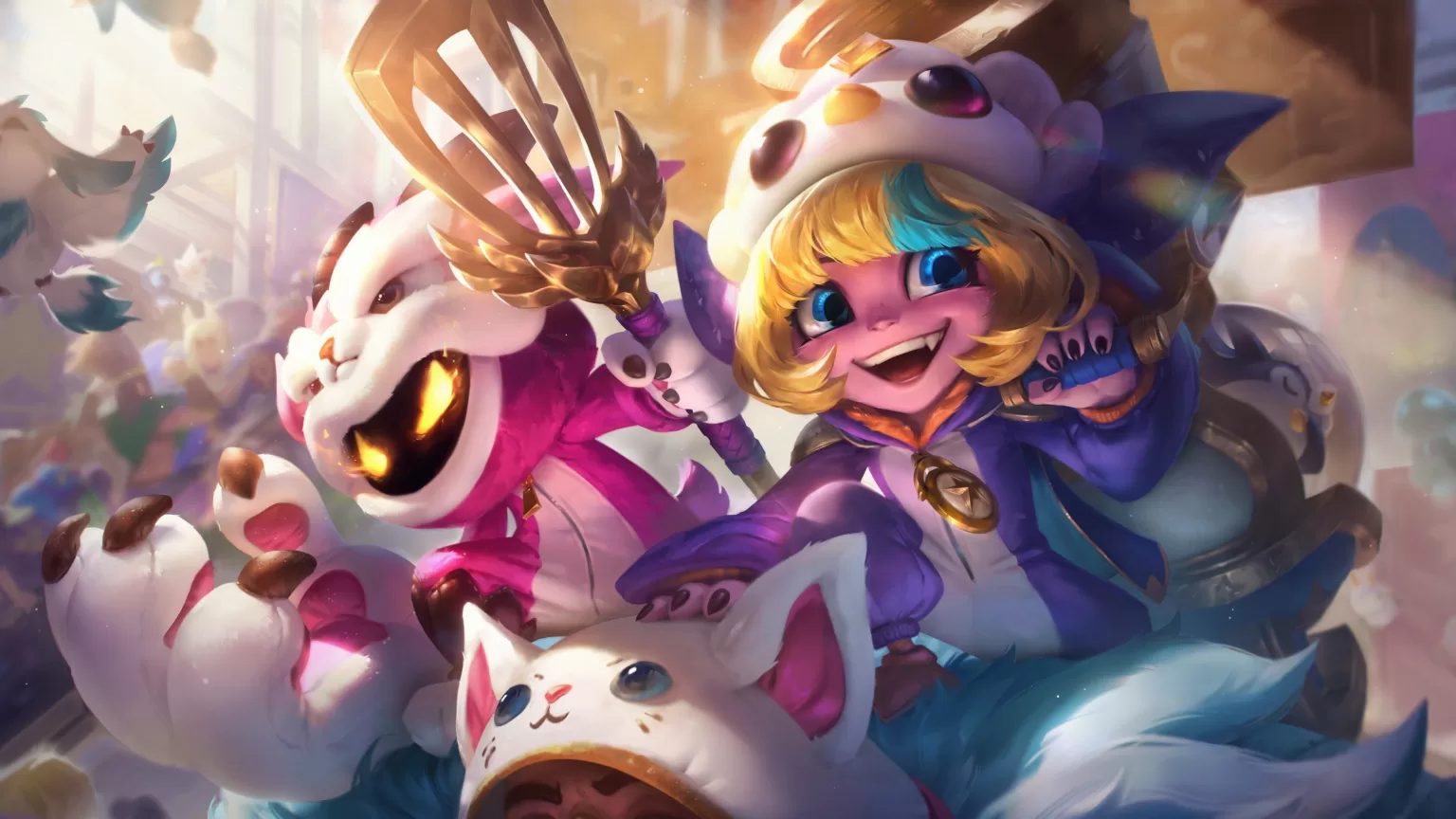 Campeões de League of Legends ganharão skins ‘cosplay’, incluindo o Urgot Cosplay de Pijaminha Estelar (Guardião Estelar!) e roupas para Tristana e Veigar! Tristana Cosplay de Pingu - league of Legends